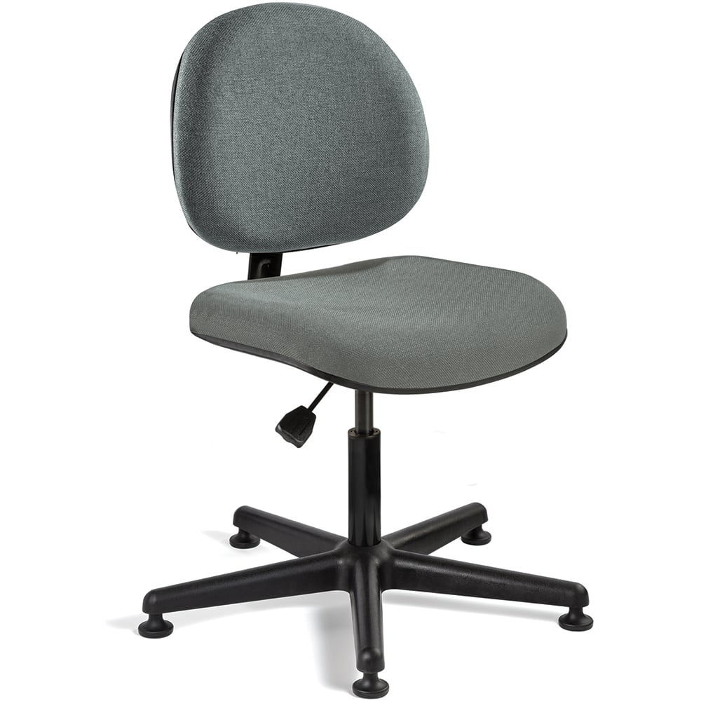 Bevco V4007MG-GRY Task Chair: Olefin, Adjustable Height, Gray 