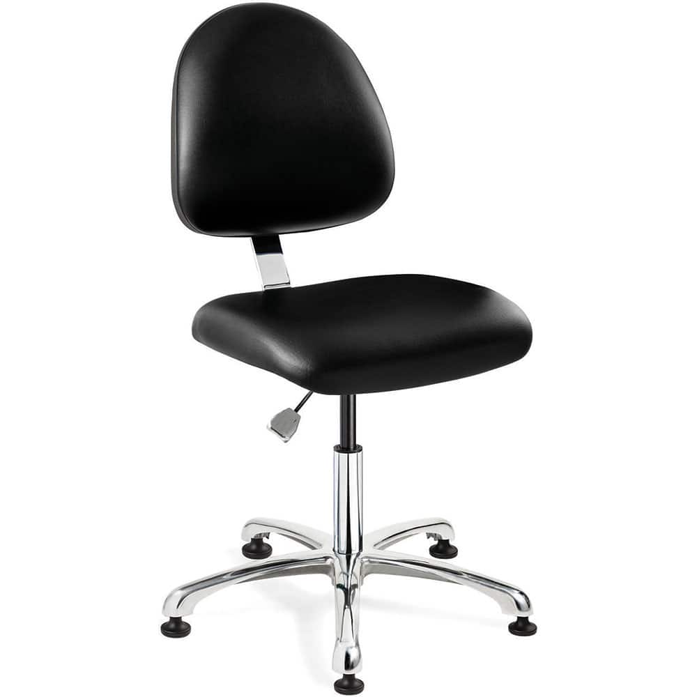 Bevco 9050MC2-V-BLK Task Chair: Vinyl, Adjustable Height, Black 