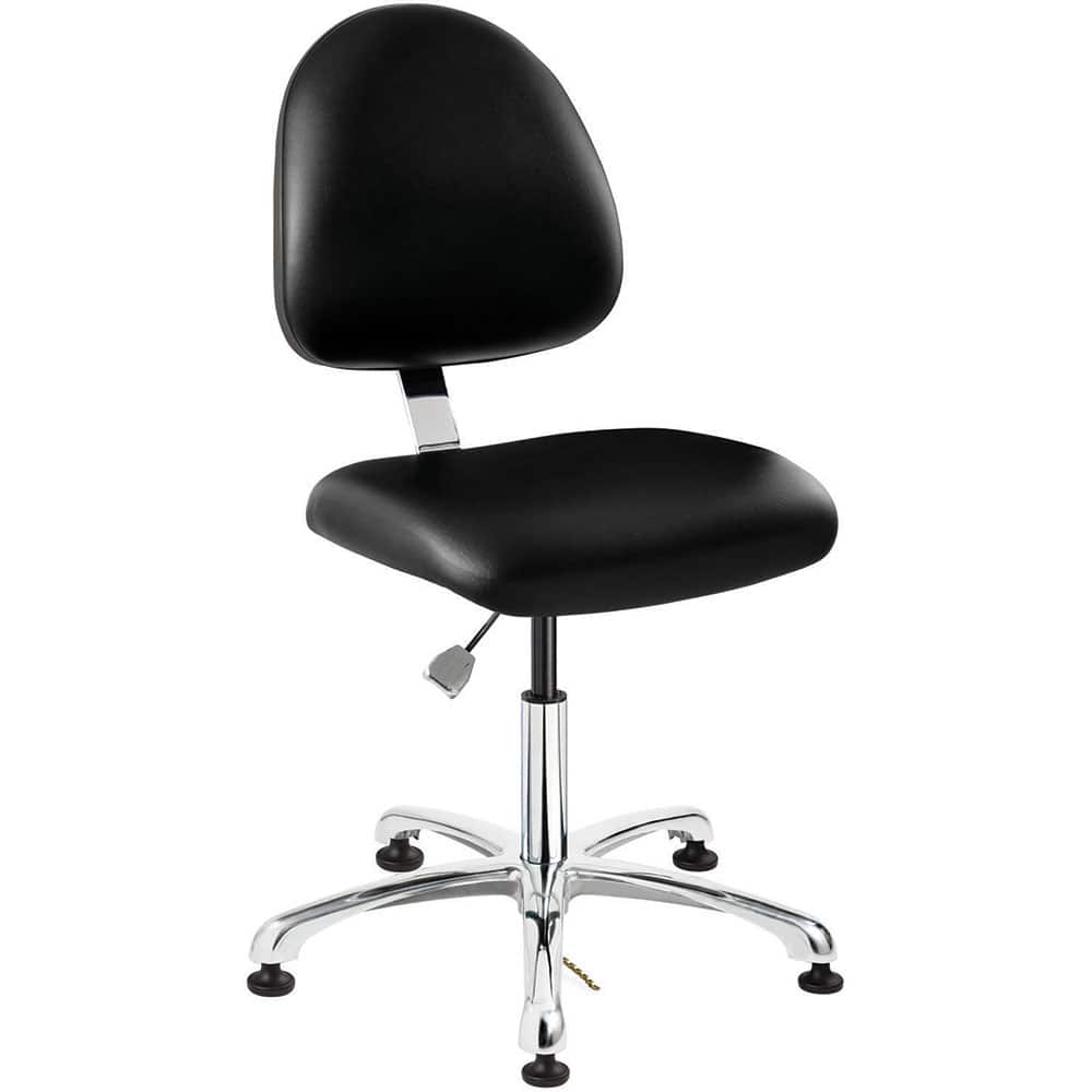 Bevco 9050ME2-V-BLK Task Chair: Vinyl, Adjustable Height, Black 