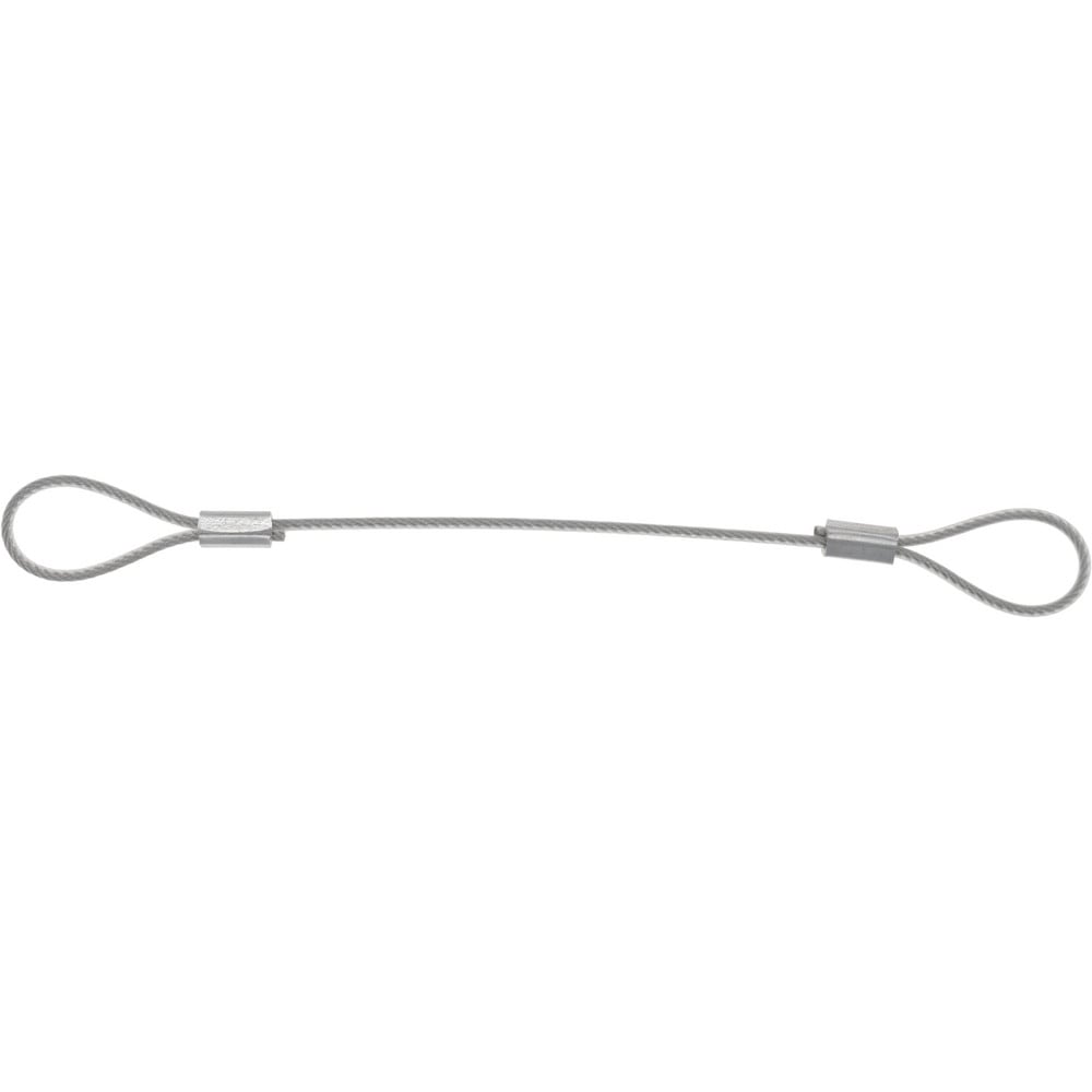 6" Long, Stainless Steel Cable Loop & Loop End, Quick Release Pin Lanyard