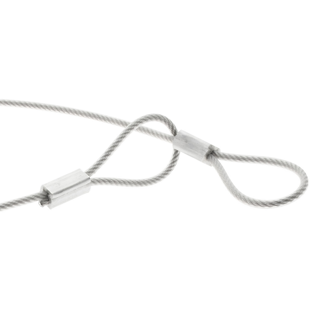 Made in USA 12" Long, Stainless Steel Cable Loop & Loop End, Quick Release Pin Lanyard MSC