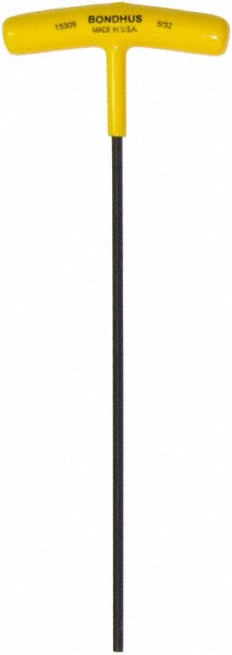 T-Handle Hex Key: 5/32", Hex End - 9" OAL, Protanium High Torque Steel