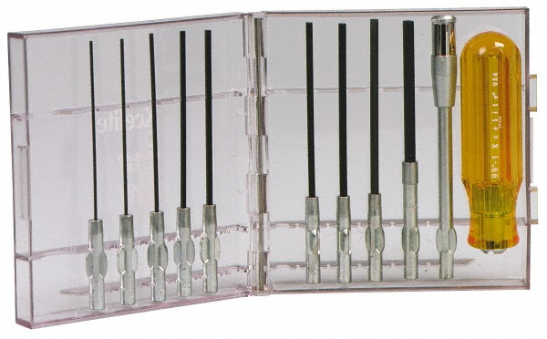 10 Piece, 0.05 to 3/16" Hex Driver Set