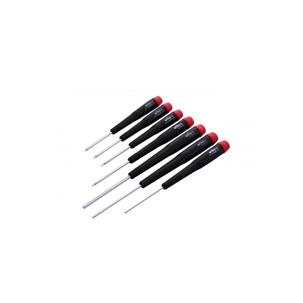 Wiha 26390 7 Piece, 0.71 to 3mm Precision Hex Driver Set Image