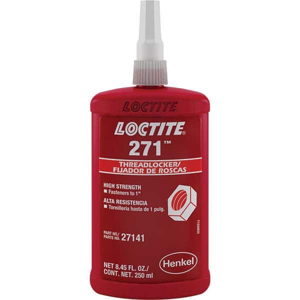 LOCTITE 88441 Threadlocker: Red, Liquid, 250 mL, Bottle 