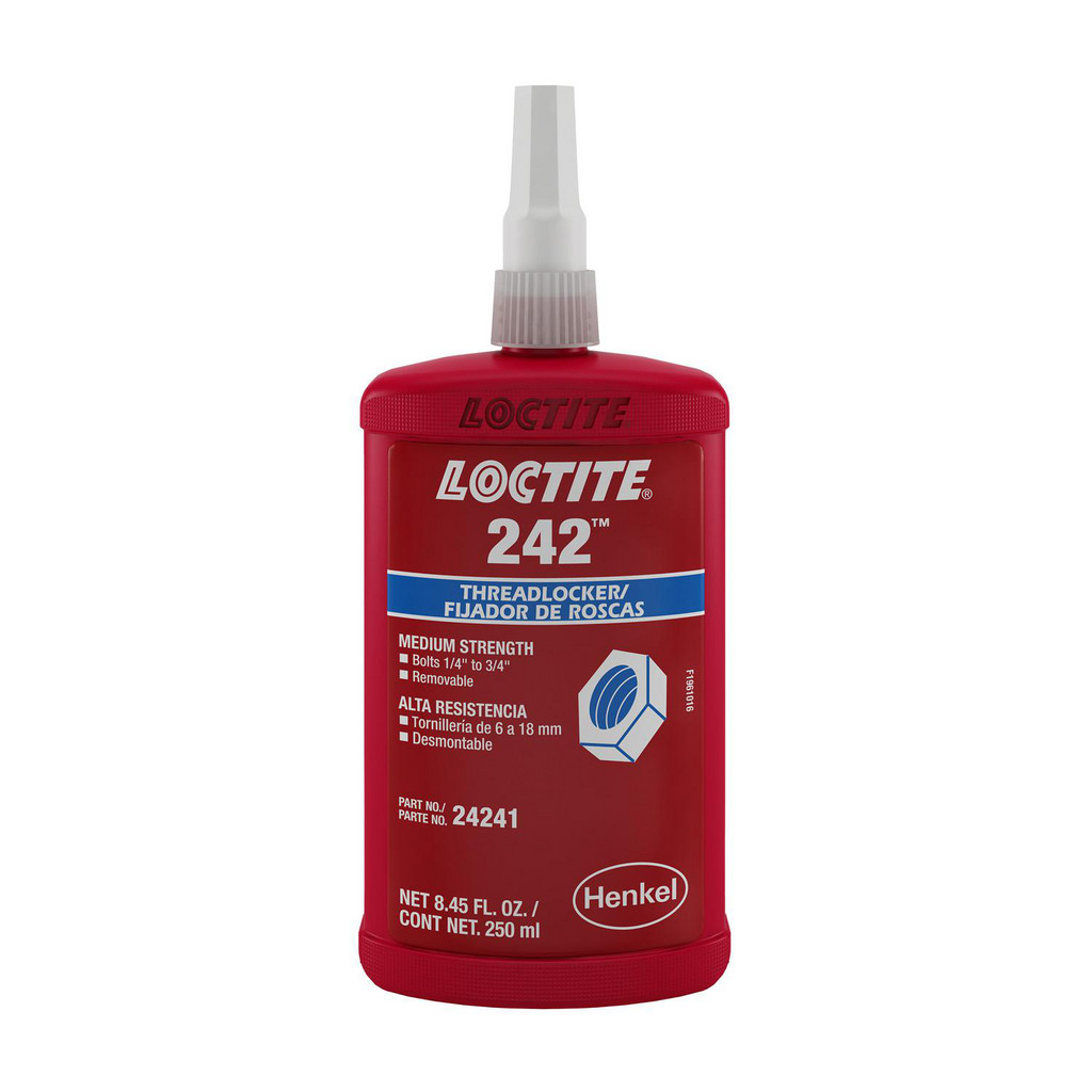 Loctite | Clover 242 Threadlocker, 250 ml Bottle - Blue, medium-strength threadlocker for large bolts | Part #135356