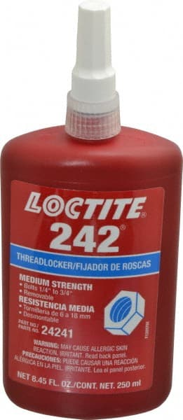 Loctite 242 Medium-Strength Threadlocker, 250 mL, Blue