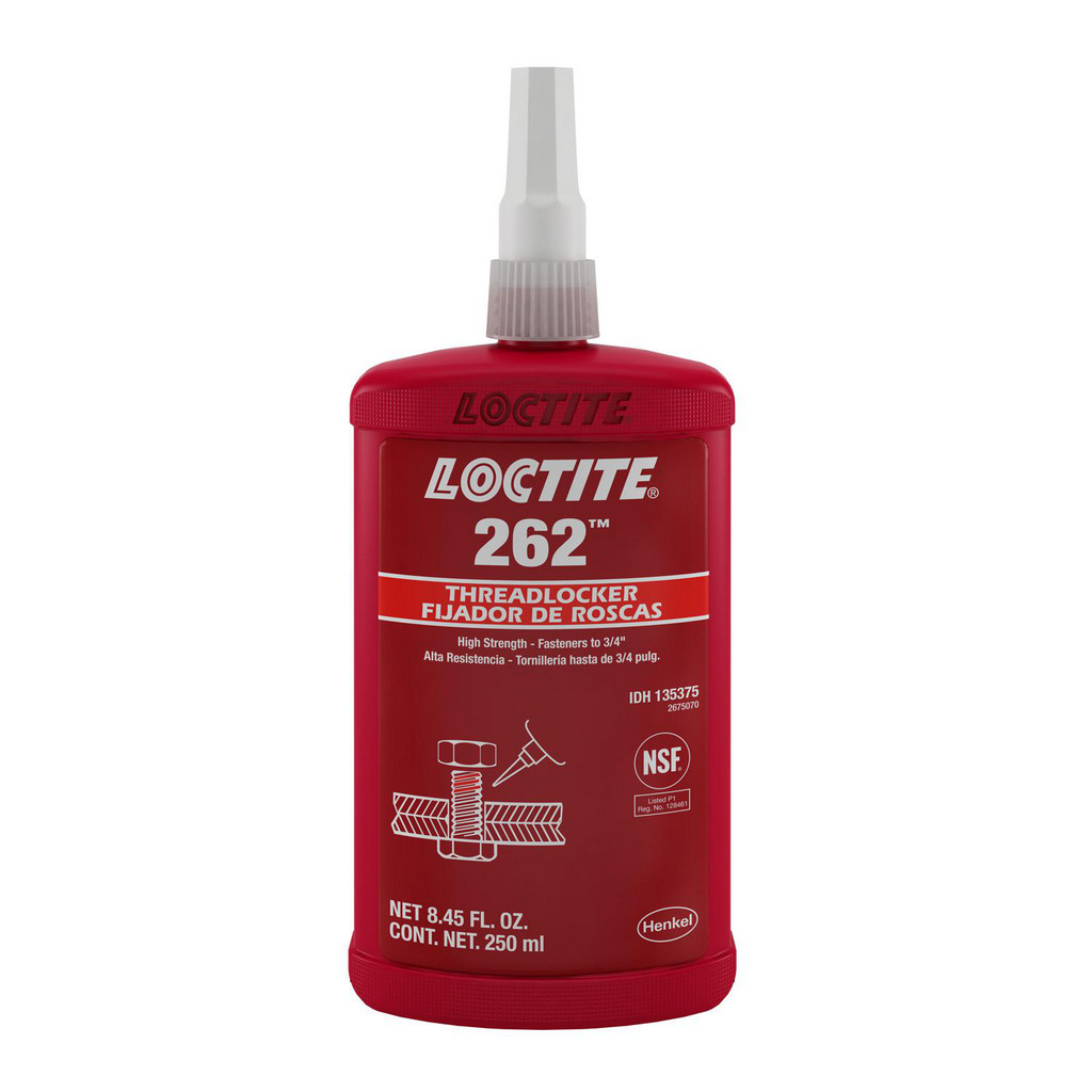 Loctite | Clover 262 Threadlocker, 250 ml Bottle - Red, high-strength threadlocker for large bolts | Part #135375