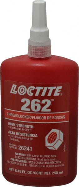 Threadlocker: Red, Liquid, 250 mL, Bottle