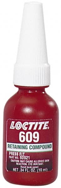 LOCTITE 135511 Retaining Compound: 10 mL Bottle, Green, Liquid 
