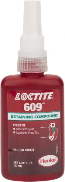 LOCTITE 135512 Retaining Compound: 50 mL Bottle, Green, Liquid 
