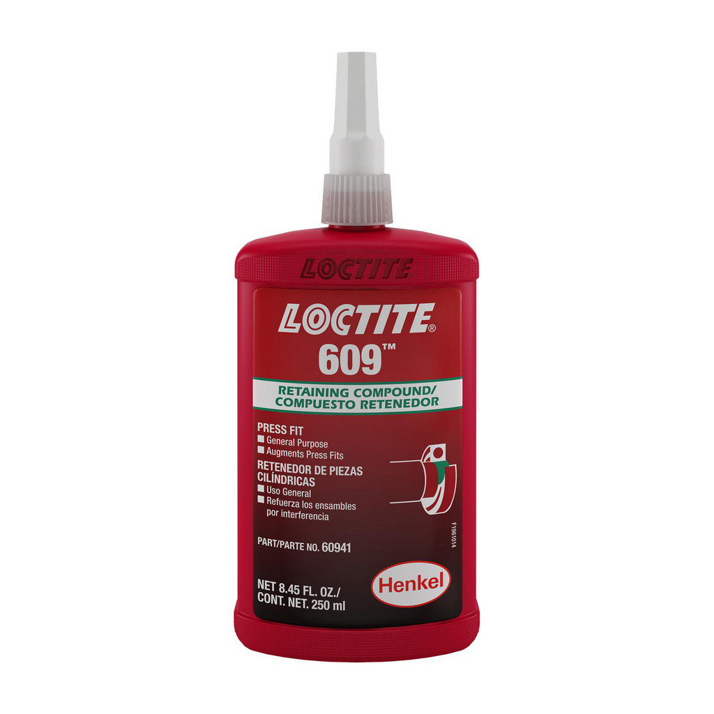 Loctite | Clover 609 Retaining Compound, 250 ml Bottle - General purpose, low-viscosity bonding of cylindrical parts | Part #135513