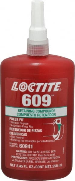 LOCTITE 135513 Retaining Compound: 250 mL Bottle, Green, Liquid 