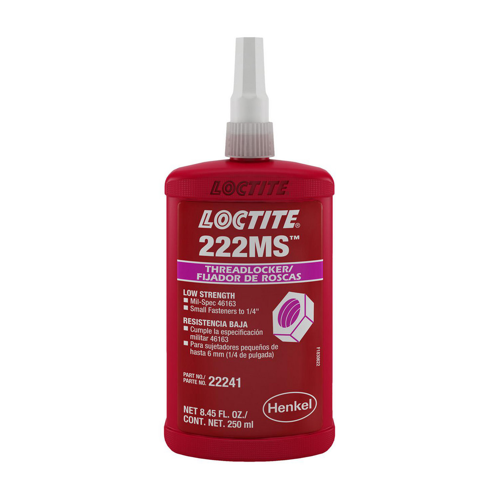 Loctite | Clover 222MS Threadlocker, 250 ml Bottle - Purple, low-strength threadlocker for small fasteners | Part #135335