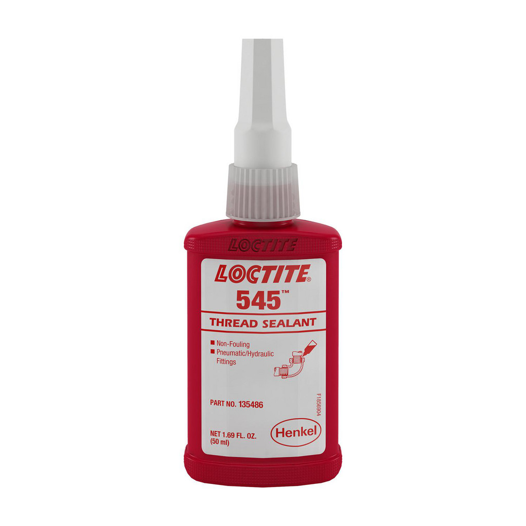 Loctite | Clover 545 Thread Sealant, 50 ml Bottle - High-lubricity thread sealant for hydraulic & pneumatic fittings | Part #135486