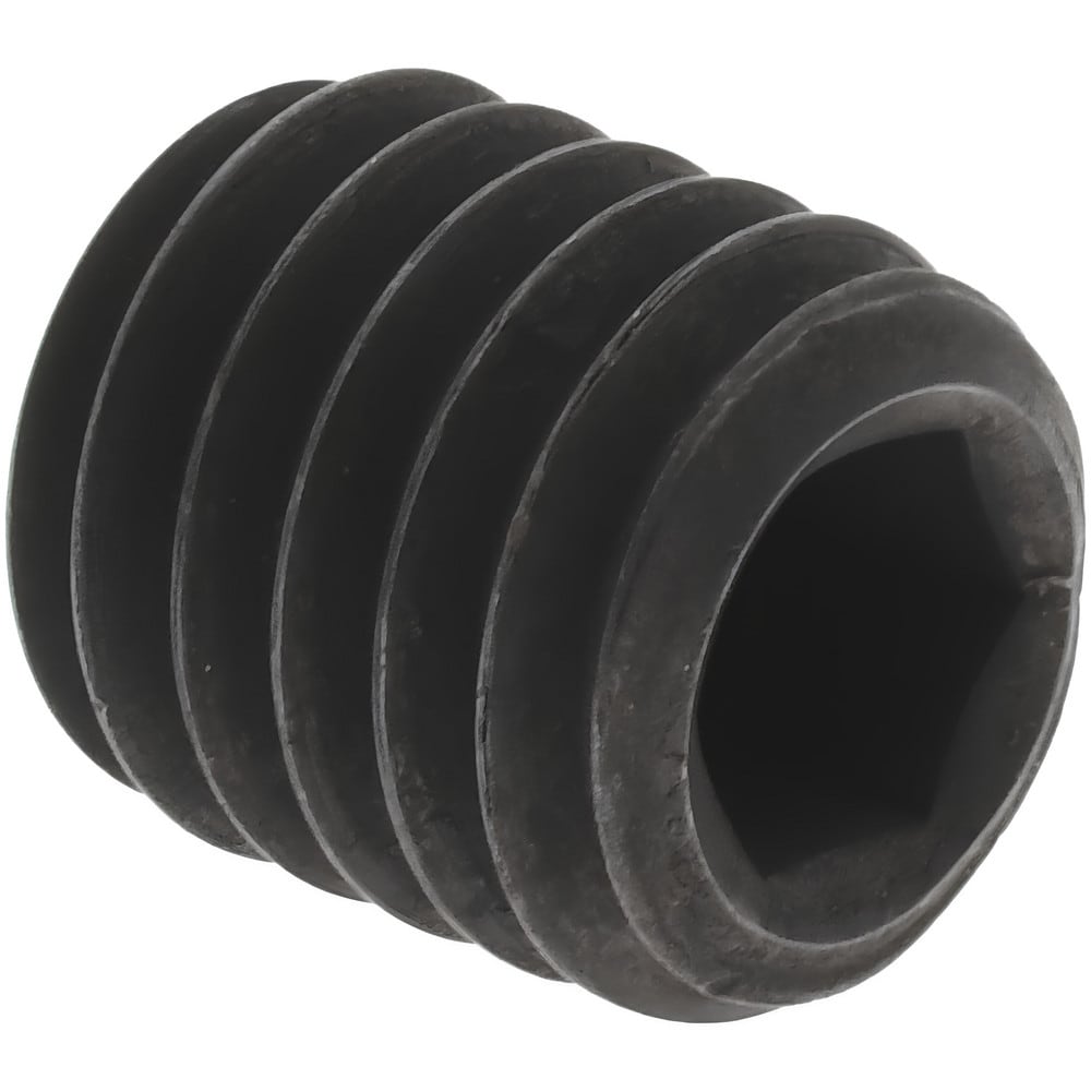 Set Screw: 7/16-14 x 1/2", Cup Point, Alloy Steel, Grade 8