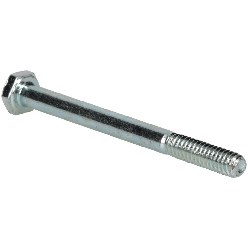 Made in North America | Value Collection Hex Head Cap Screw: 1/4-20, 3" Length Under Head, Grade 5 Steel, Zinc Finish - Partially Threaded, 7/16" Hex