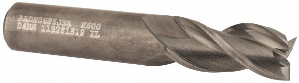 Kennametal 3854761 Square End Mill: 5/8 Dia, 1-1/4 LOC, 5/8 Shank Dia, 3-1/2 OAL, 3 Flutes, Solid Carbide Image