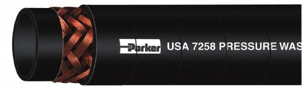 50' Long, 1/4" Fitting, Male Rigid x Male Swivel Fitting, -40 to 250°F, Neoprene High Temp & High Pressure Hose