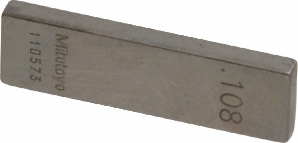 Mitutoyo 611148-531 Rectangle Steel Gage Block: 0.108", Grade 0 Image