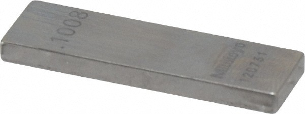 Rectangle Steel Gage Block: 0.1008", Grade AS-1