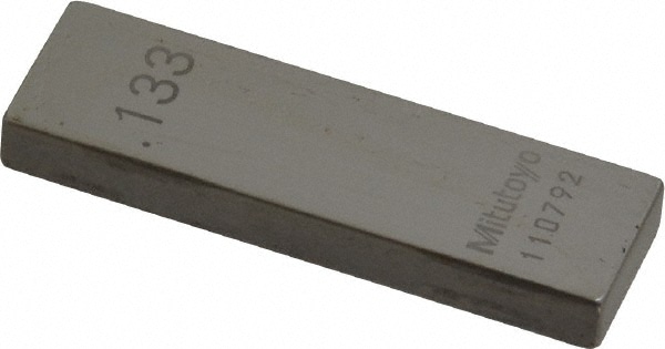 Rectangle Steel Gage Block: 0.133", Grade AS-1