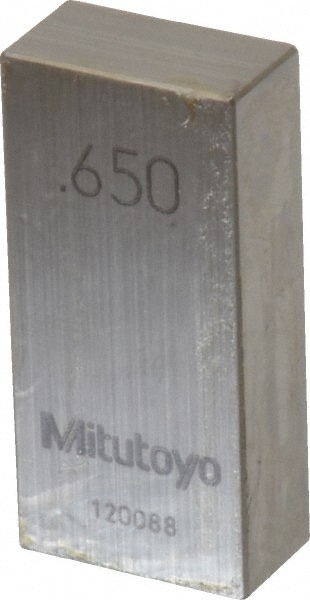 Mitutoyo 611216-541 Rectangle Steel Gage Block: 0.65", Grade AS-1 Image