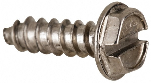 Value Collection R58005324 Sheet Metal Screw: #10, Hex Washer Head, Slotted Image