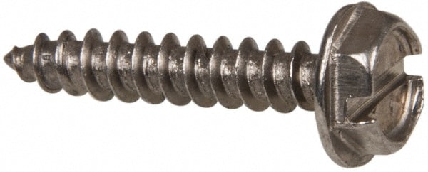 Value Collection R58005294 Sheet Metal Screw: #6, Hex Washer Head, Slotted Image