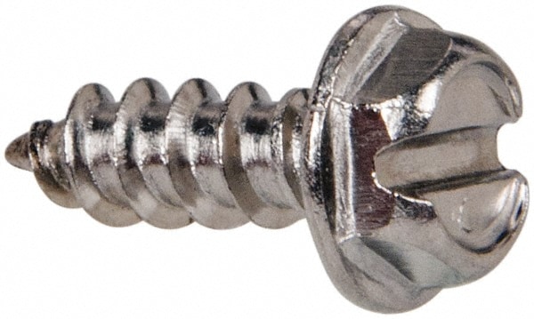 Value Collection R58005304 Sheet Metal Screw: #8, Hex Washer Head, Slotted Image