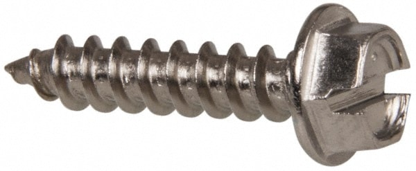 Value Collection R58005308 Sheet Metal Screw: #8, Hex Washer Head, Slotted Image