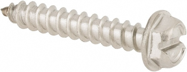 Value Collection R58005310 Sheet Metal Screw: #8, Hex Washer Head, Slotted Image