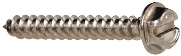 Value Collection R58005312 Sheet Metal Screw: #8, Hex Washer Head, Slotted Image