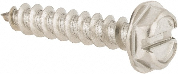 Value Collection R58005322 Sheet Metal Screw: #10, Hex Washer Head, Slotted Image