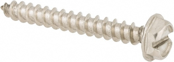 Value Collection R58005326 Sheet Metal Screw: #10, Hex Washer Head, Slotted Image