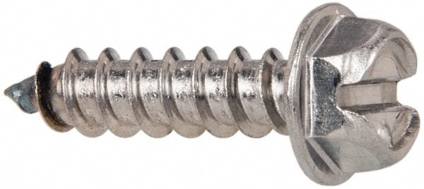 Value Collection R58005344 Sheet Metal Screw: #14, Hex Washer Head, Slotted Image