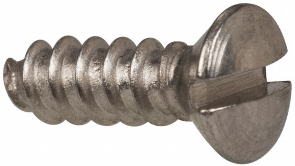 100 Viti Per Lamiera Testa Ovale #10 X 3/4 Pollice - Acciaio Inox 18-8, Fessura Slotted, Fastenere