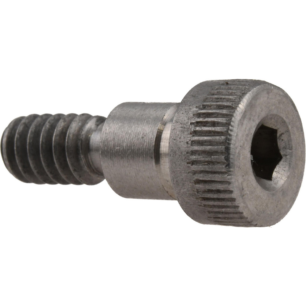 Shoulder Screw: 1/4" Shoulder Dia, 1/4" Shoulder Length, #10-24, 18-8 Stainless Steel, Hex Socket - 3/8" Head Dia