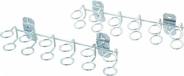 Zinc Plated Steel Multi-Ring Tool Holder for DuraBoard or 1/8 and 1/4 Pegboard Silver Triton Products DuraHook 661 9 W with 3/4 I.D