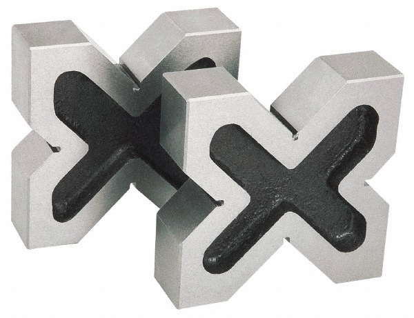 V-Block: 2-3/8" Max Capacity, 90° V Angle