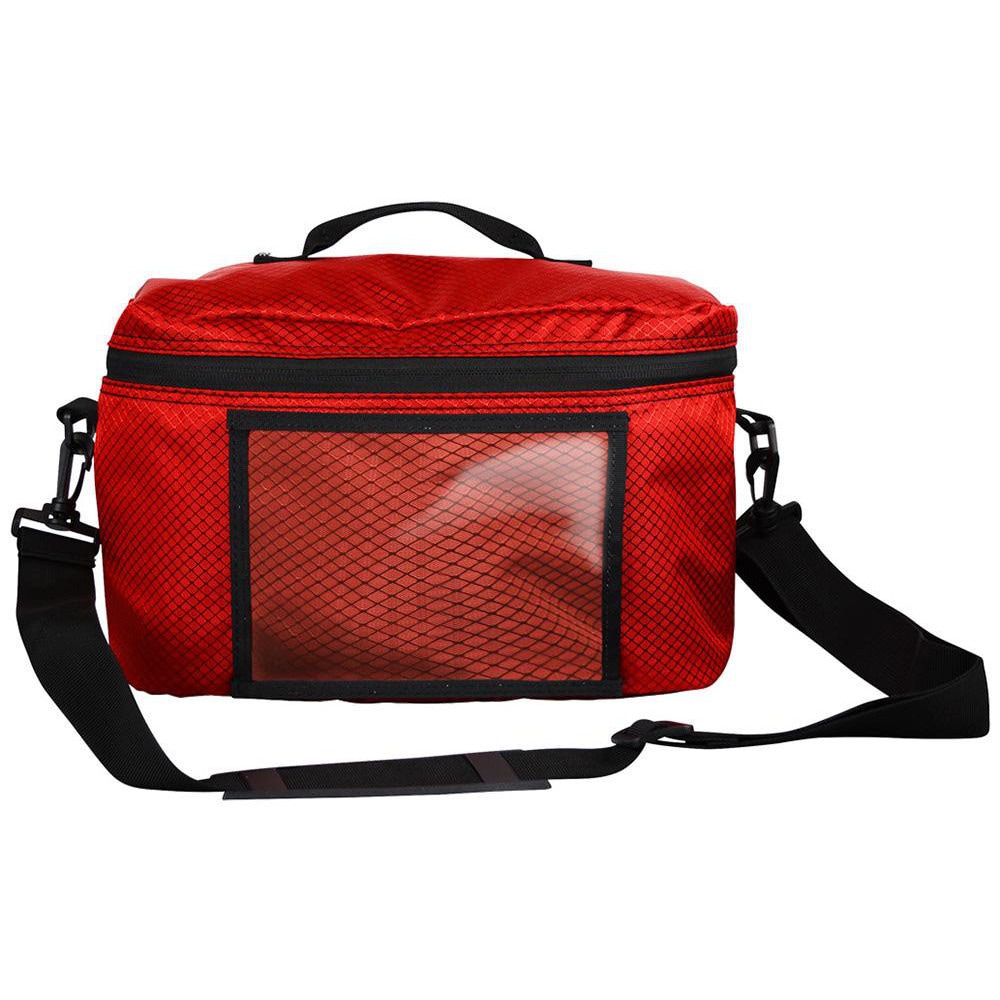 Empty Gear Bags; Bag Type: Trauma Bag ; Material: Nylon ; Color: Red ; Overall Height: 6.75in ; Overall Width: 12in ; Overall Length: 6.75in