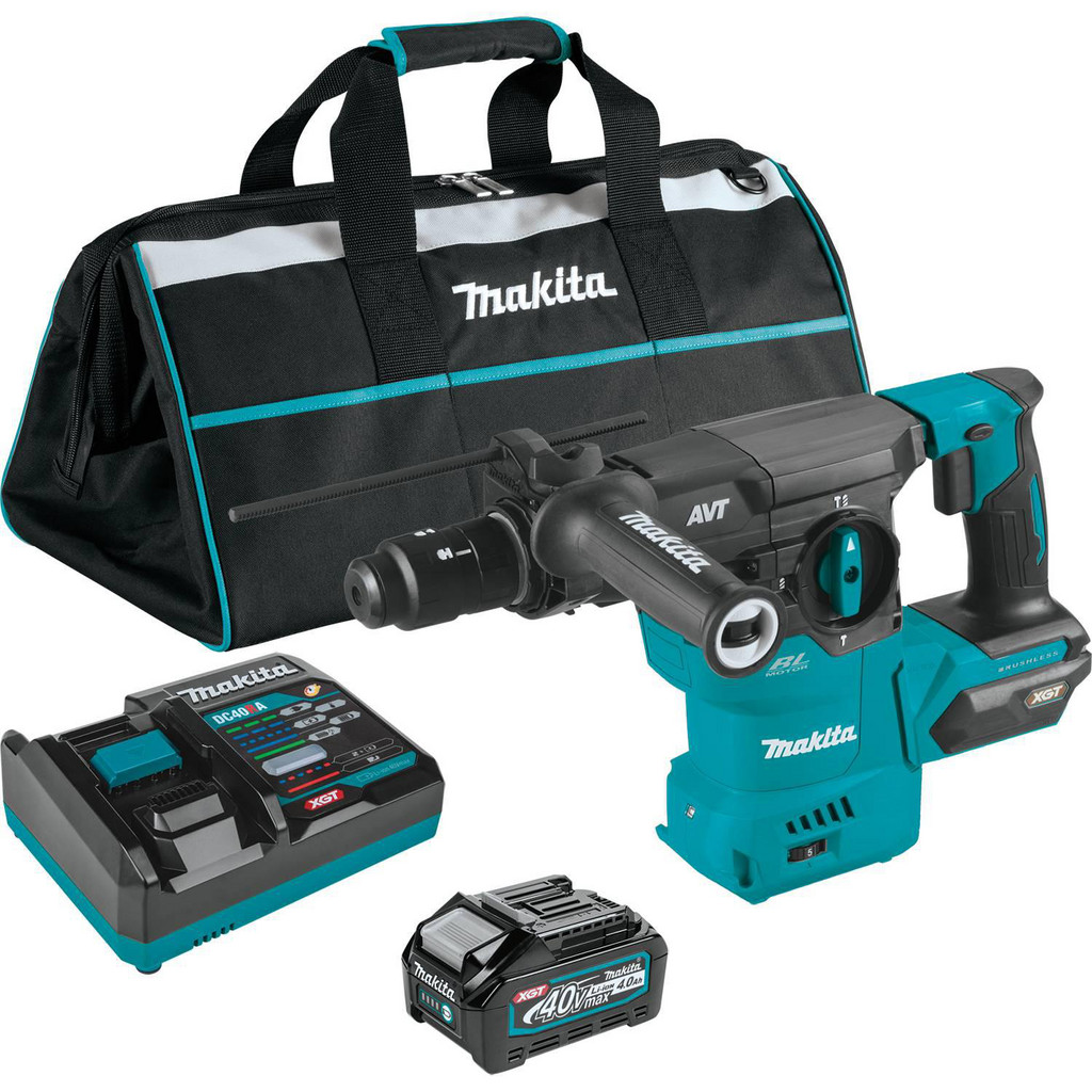 Makita Cordless Rotary Hammer: 40.00V, 1/2" Chuck - SDS Plus Chuck | Part #GRH09M1