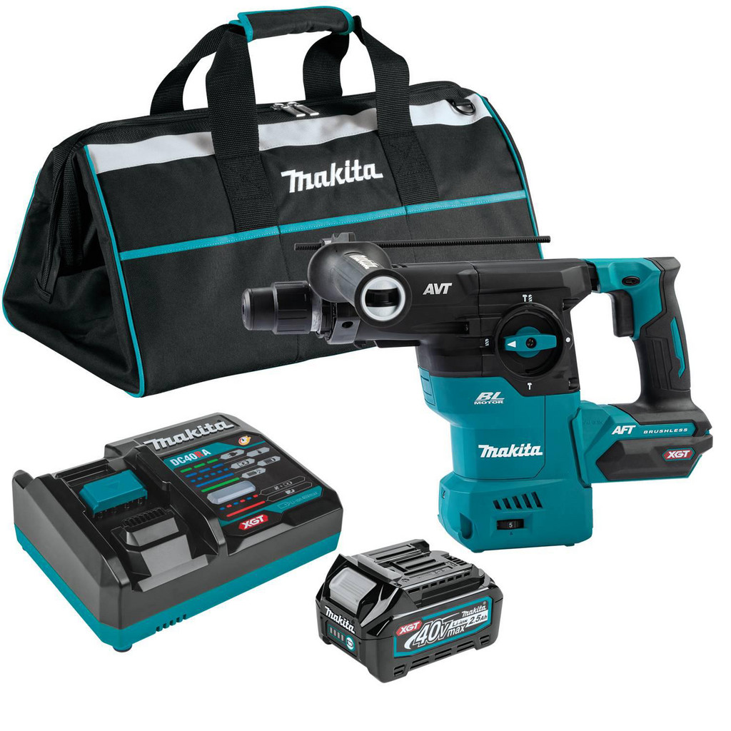 Makita Cordless Rotary Hammer: 40.00V, 1-3/16" Chuck - SDS Plus Chuck | Part #GRH08M1