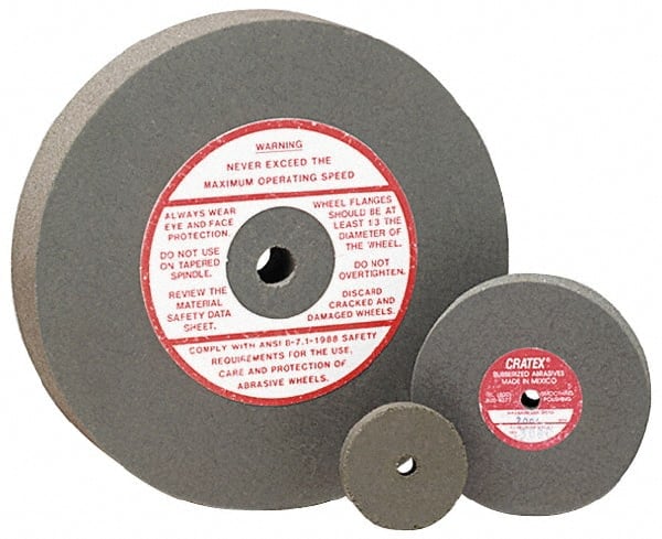 Cratex 404 F Surface Grinding Wheel: 4" Dia, 1/4" Thick, 1/2" Hole 