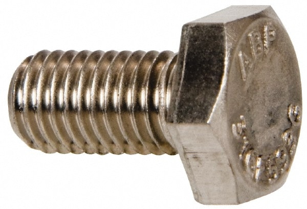 Value Collection R88383484 Hex Head Cap Screw: 1/4-28 x 1/2", Grade 316 Stainless Steel, Uncoated Image