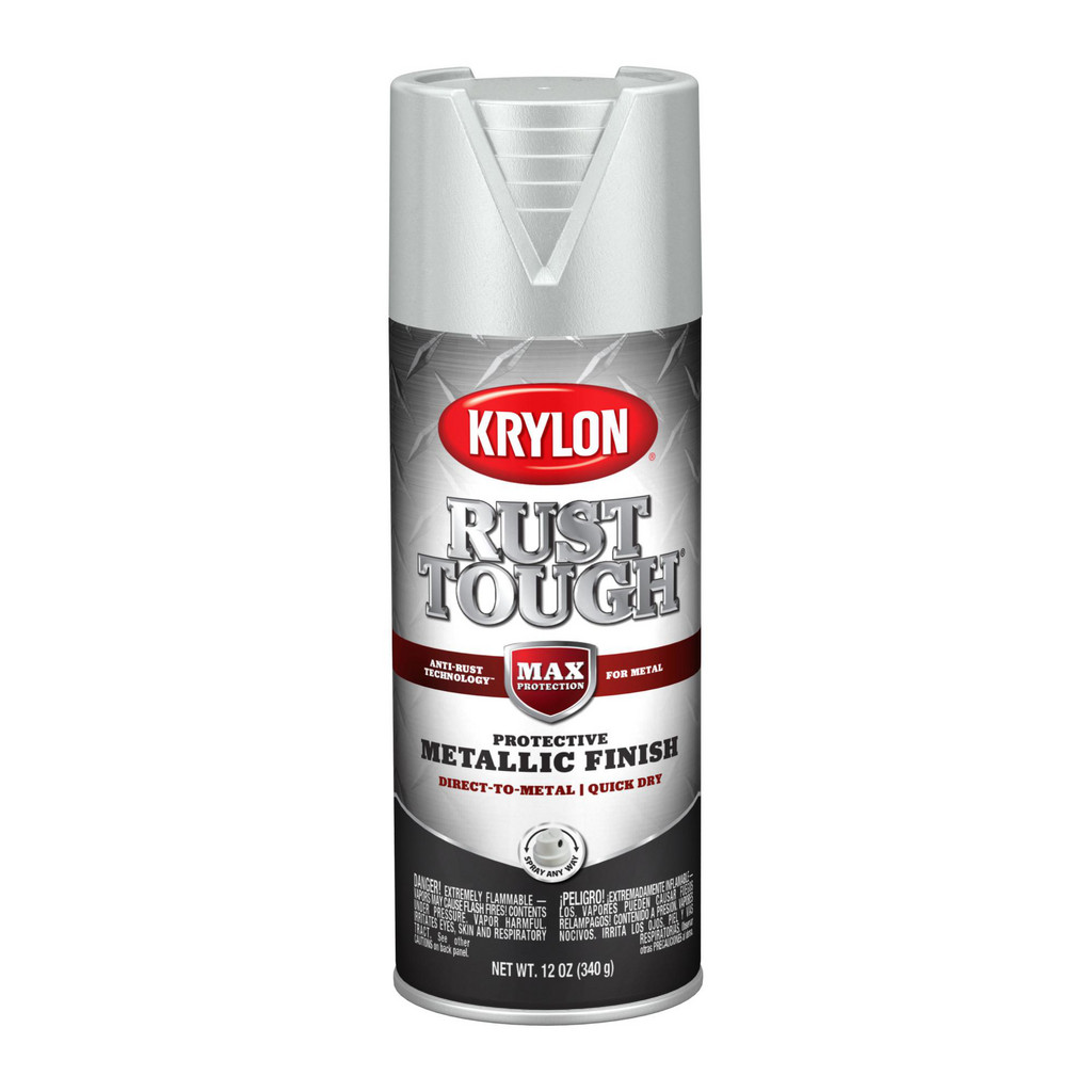 KRYLON Rust Tough® Metallic Finish, Gloss, Silver Metallic, 12 oz - 12.000 oz Container, Use on Metal, Aluminum & Steel Surfaces | Part #K09232008