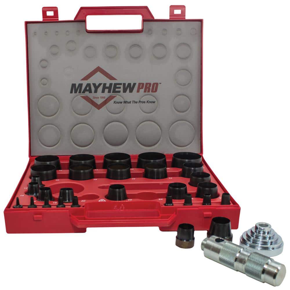Mayhew 66006 Hollow Punch Set: 31 Pc, 3 to 50 mm 