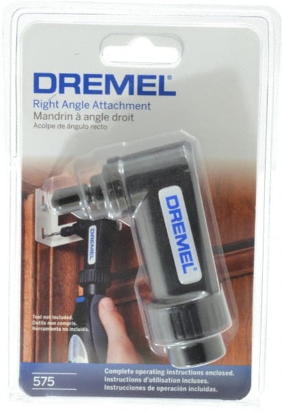 Rotary Tool Attachments; Attachment Type: Right Angle Attachment ; For Use With: Dremel - 275, 2850, 395 & 398 ; Shank Length: 2in ; For Holding: Drill Bits ; Overall Thickness: 4in