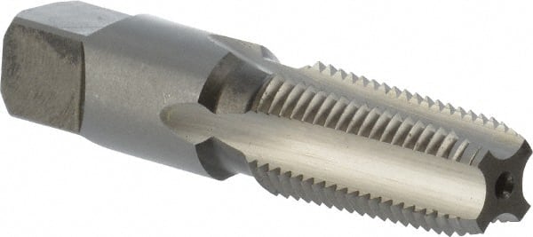 Union Butterfield 6006830 Standard Pipe Tap: 1/4-18, NPT, Semi Bottoming, 4 Flutes, High Speed Steel, Bright/Uncoated 