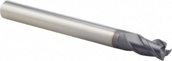 Iscar 5620943 Corner Chamfer End Mill: 0.25" Dia, 0.313" LOC, 3 Flute, Solid Carbide 